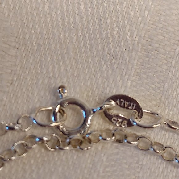 Pierced Sterling Silver Maltese Cross with Smoky topaz center Necklace - Picture 8 of 12